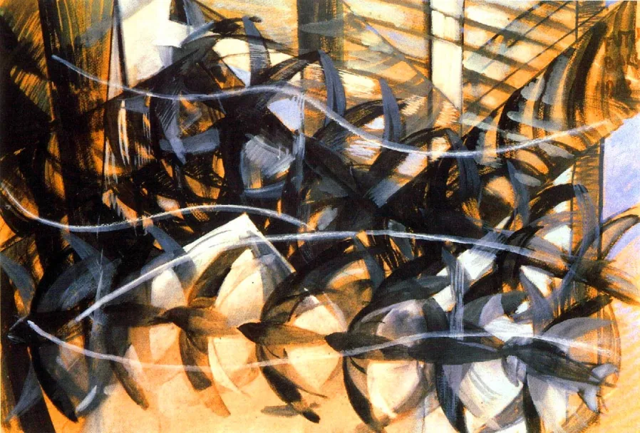 Giacomo Balla, 1913, Flight of the Swallows.